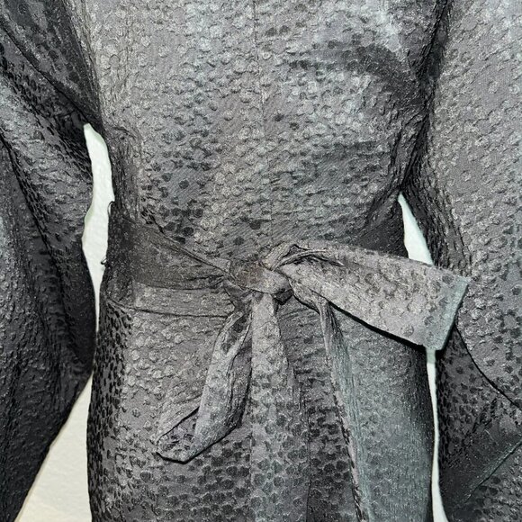 SAMSOE HARRIET SHORT PLAYSUIT JUMPSUIT ROMPER in BLACK FLOWER BALLOON SLEEVES -S - Picture 8 of 16